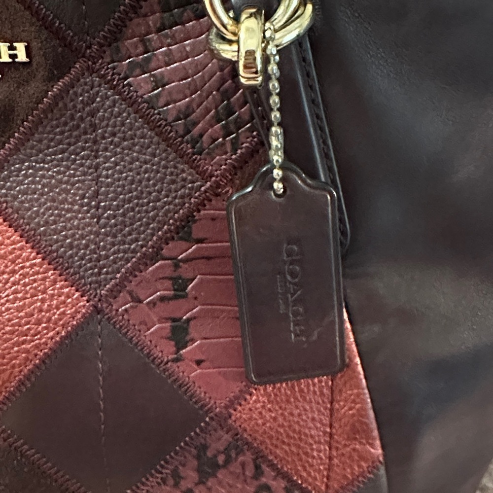 Coach Red and Brown Satchel Bag - Picture 2 of 11